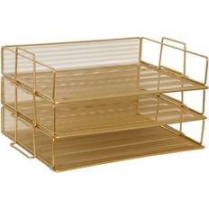 Martha Stewart Ryder 3 Tier Gold Letter Tray