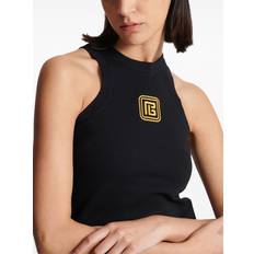 M Tank Tops Balmain Pb Embroidered Tank Top black