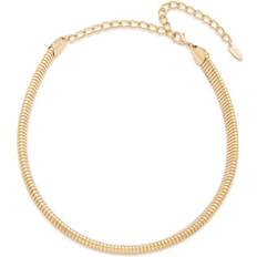 Ettika Your Essential Flex Snake Chain 18K Gold Plated Necklace Gold Gold