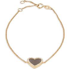 Effy Women's 14K Yellow Gold, Diamond & Onyx Heart Bracelet