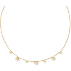 Kendra Scott Haven Heart Crystal Choker Necklace, 16" 3" extender Gold Gold