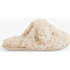 Accessorize Angels Kids' Kids' Animal Faux Fur Slippers, Natural