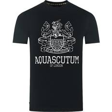 Aquascutum Bold London Aldis Brand Logo Black T-Shirt