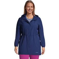 Lands' End Women Rain Clothes Lands' End Women Petite Waterproof Hooded Packable Raincoat