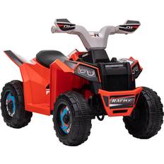 Aosom Kids ATV Quad Car, 6V Four-Wheeler for Kids with Forward Backward Function, Brt Red