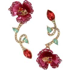 Betsey Johnson Floral Mismatch Earrings