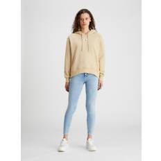 Calvin Klein Beige Jumpers Calvin Klein Oversized Hoodie aus Baumwoll-Frottee