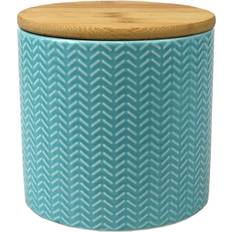 Home Basics Small Wave Kitchen Canister Turquoise