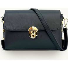 Apatchy London The Bloxsome Black Leather Crossbody Bag