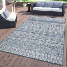 World Rug Gallery Contemporary Geometric Bohemian Blue