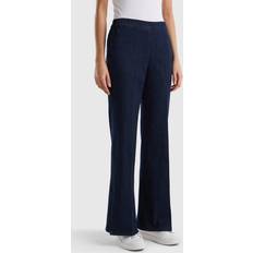 Jeans United Colors of Benetton Flared Jeans With Slits, XS, Dark Blue, Women