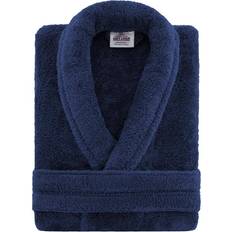 American Soft Linen ASL Mens and Womens Robes, XL-XXL, Navy Blue