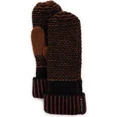 Muk Luks Women's Textured Mittens, Brown