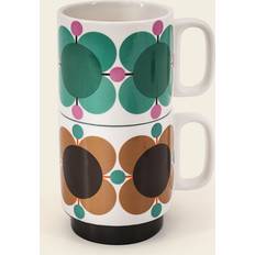 Orla Kiely Atomic Flower Jewel/Latte Set 2 2pcs