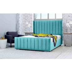 Eleganza Home Caira Plush 4 Solid Thick Bed Frame With Winged Headboard