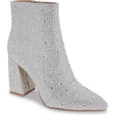 Silver - Women Boots BCBGeneration Women's Briel-2 Rhinestone Bootie Silver Silver