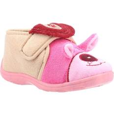 Pink Indoor Shoes Mirak Pink Bungle Touch Fastening Bootie Slipper