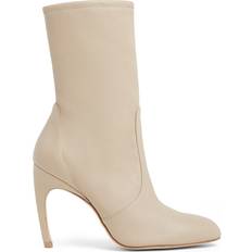 Men - Pink Ankle Boots Stuart Weitzman LUXECURVE STRETCH BOOTIE, End of financial year, DUNE, STRETCH NAPPA