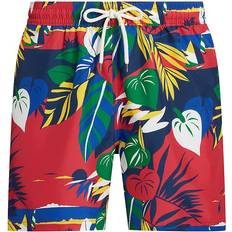 Polo Ralph Lauren Red Swimwear Polo Ralph Lauren Men's x Hoffman Fabrics Traveler Tropical Swim Trunks Tropical Seascape Tropical Seascape