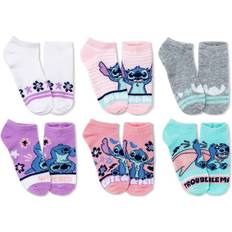 Lilo & Stitch Girls' No Show Socks Pink