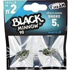 Fiiish Black Minnow 2 Fishing Jig Heads Kaki/Silver, 5 g