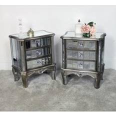 Melody Maison Pair Of Mirrored Bedside