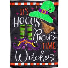 Evergreen Hocus Pocus Time Garden Applique Flag