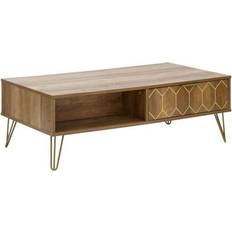 Gold Coffee Tables GFW Orleans Mango Gold Coffee Table 59x95cm