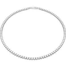 Swarovski Matrix Tennis Necklace - Silver/Transparent