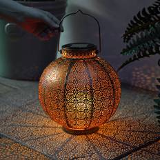 Festive Lights 25.5cm Solar Power Outdoor Moroccan LED Lantern