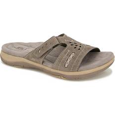 JBU Women's Sissey Slide Sandals Brown Microsuede 10.0