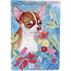 Caroline's Treasures 7053GF Chihuahua flowers Flag Garden