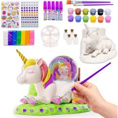 Creative Kids Paint Your Own Unicorn Craft Ceramic Unicorn Snow Globe – Ages 6