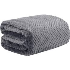 True Face Single, Luxury Popcorn Waffle Blankets Grey