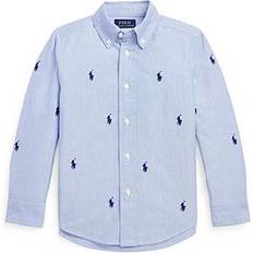 Boys - L Shirts Ralph Lauren Boys All Over Pony Long Sleeve Shirt Blue, Blue, Years=Xl YEARS=XL Blue