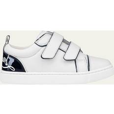 Christian Louboutin Boys Bianco Kids Funnyto Contrast-trim Leather Low-top Trainers 4-9 Years Eur Adult