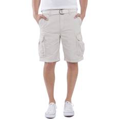 Unionbay mens Survivor Belted cargo Short Reg and Big & Tall Sizes,Stone,32