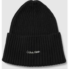 Calvin Klein Women Beanies Calvin Klein CK Beanie mit Label-Applikation in Black, Größe One One