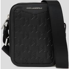 Karl Lagerfeld Men Crossbody Bags Karl Lagerfeld K/loom Leather Crossbody Bag, Man, Black, Size: One size One size