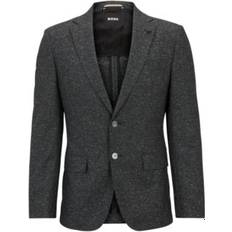 Hugo Boss Men - S Jackets Hugo Boss Men's Micro-Pattern Slim-Fit Jacket Open Gray Open Gray