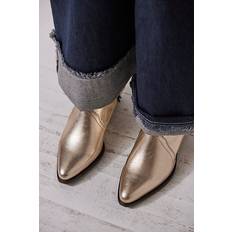 Gold Chelsea Boots Free People New Frontier Western Boot