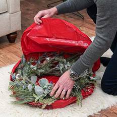 Festive Lights Medium Christmas Wreath Handy Bag