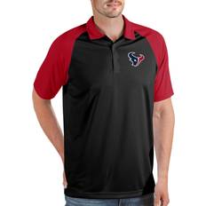 Antigua Men's Houston Texans Nova Black/Dark Red Polo