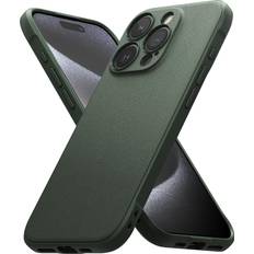 Rearth Ringke Onyx [Feels Good in The Hand] Compatible with iPhone 15 Pro Max Case Anti-Fingerprint Technology Non-Slip Enhanced Grip Smudge Proof Cover Dark Green