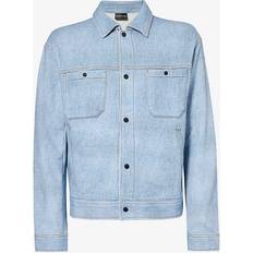 Emporio Armani Jackets Emporio Armani Mens Denim Look Patch-pocket Cotton-jersey Jacket