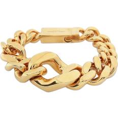 Saint Laurent Brass Oversize Curb Chain Bracelet Gold