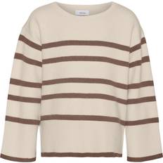 Vero Moda Normal Passform O-ringning Junior Nedsänkta Axlar Pullover Birch 122/128