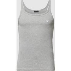 Emporio Armani Tank Tops Emporio Armani Top mit Logo-Stitching in Mittelgrau meliert, Größe