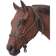 Tough-1 Two-Tone Poly Rope Halter Hunter Green Horse