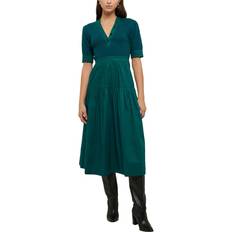 Derek Lam 10 Crosby Women's Claire Midi Dress Evergreen